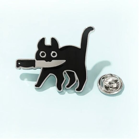 Bad Kitty Cat Brooch - Picture 5 of 9